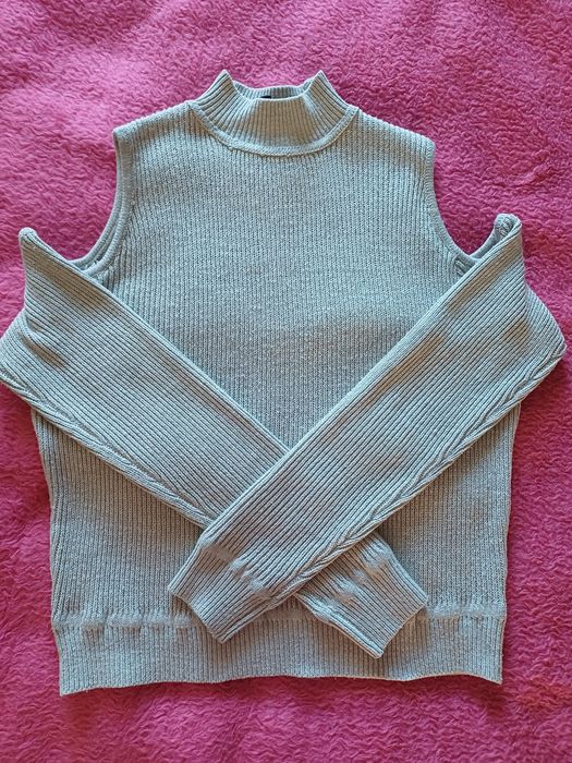 Sweter szary z acrylu