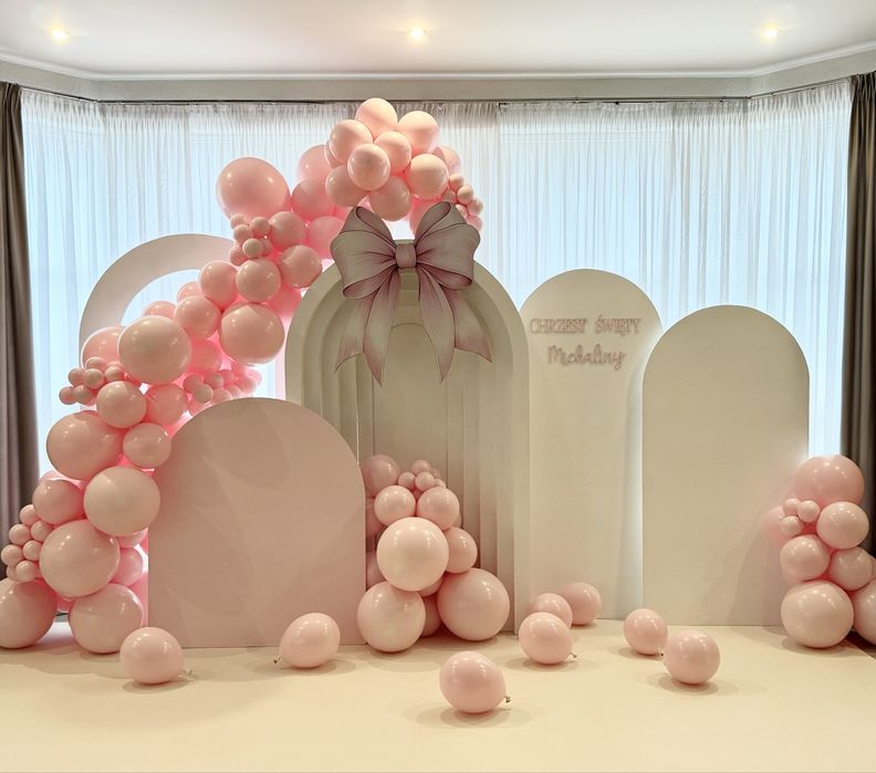 Dekoracje balonowe, ścianki balonowe, tło do zdjęć