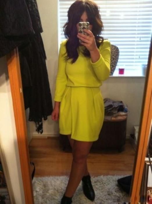 Limonkowa sukienka H&M Unikat Nowa