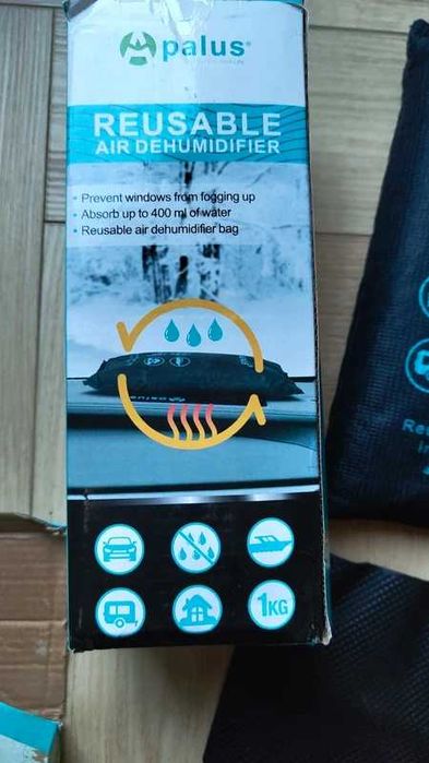 Zestaw dwóch pochłaniaczy wilgoci do samochodu Apalus