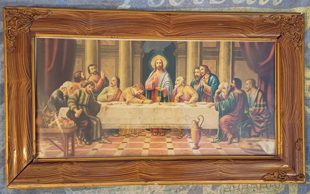 Quadro parede antigo A Última Ceia