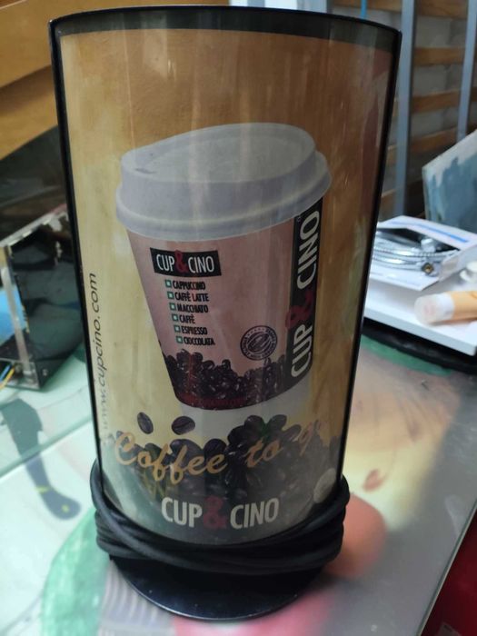 3 reclames luminosos vintage cup&cino