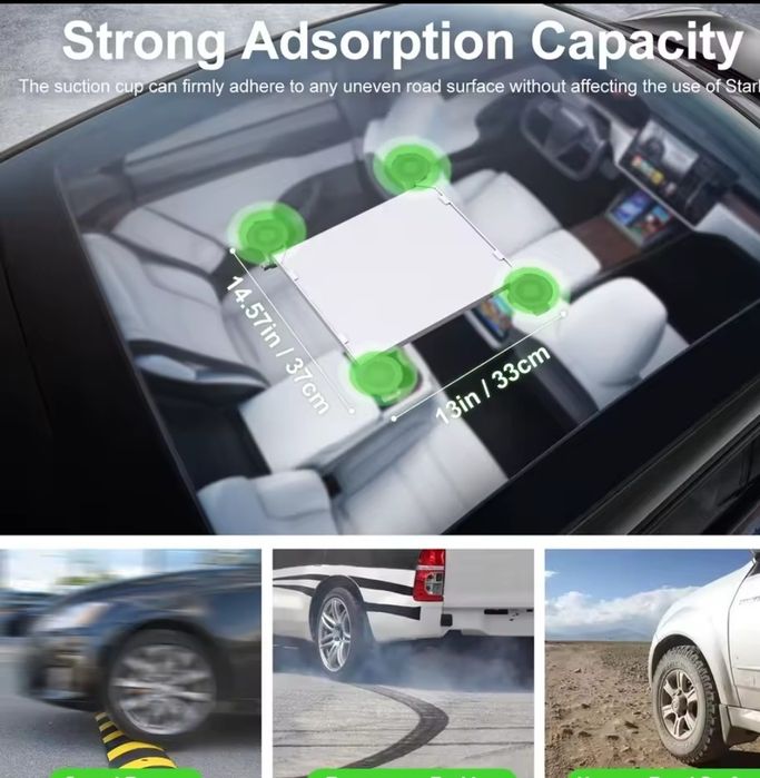 Кріплення Starlink Mini на скло / авто  4 присоски