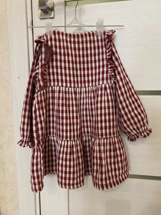 Плаття ZARA Baby у клітинку, 86–92 (18–24 міс)