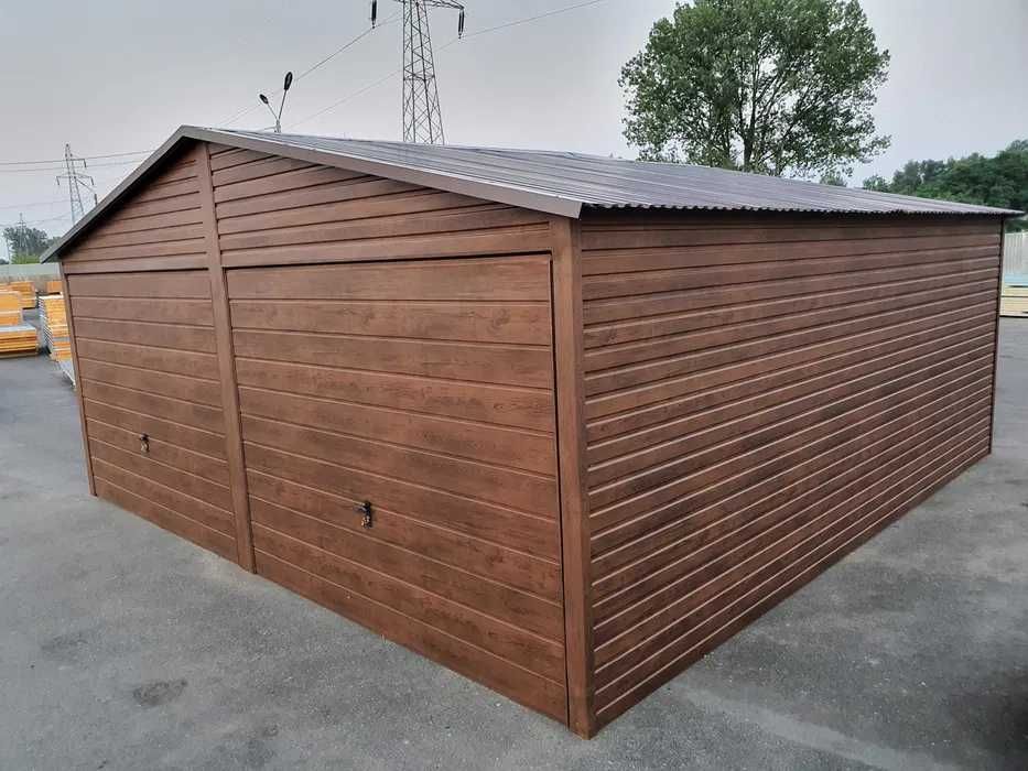 Garaż Drewnopodobny Premium 6x5 6x6 7x5 8x6 Kolory Wymiary