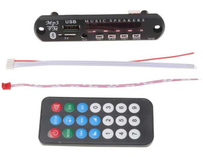 Placa Radio mini mp3 2 MODELOS c/ Bluetooth SD USB FM AUX JACK 3.5 NOV