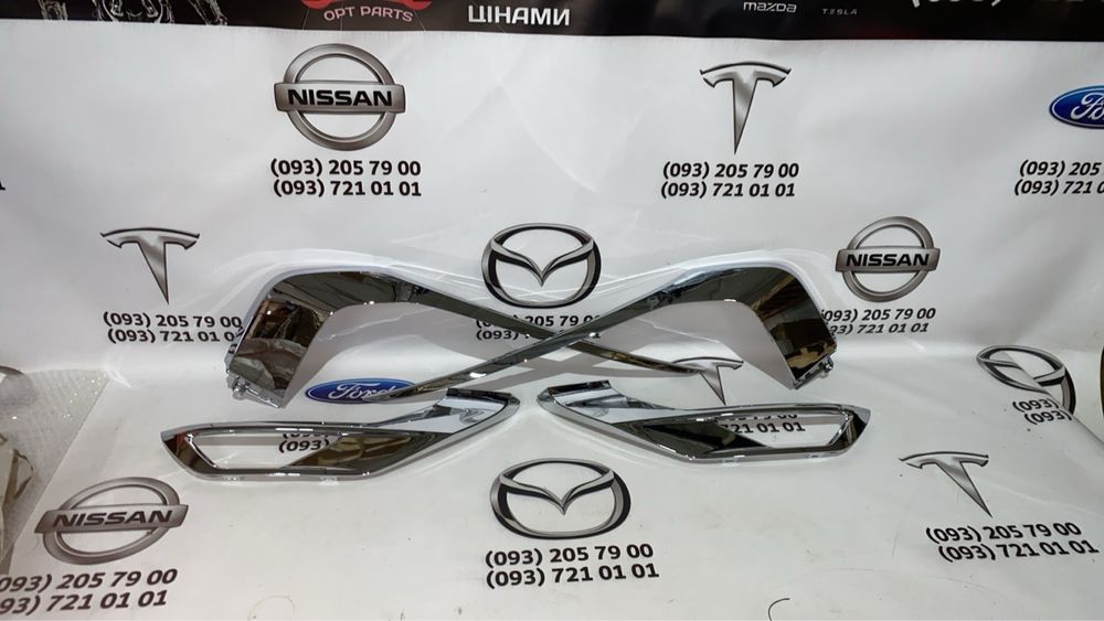 Аутлендер 2023 2024 хром накладка бампера OUTLANDER 2022