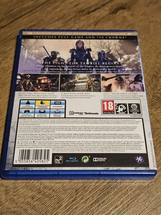 The Elder Scrrolls Online PlayStation PS4