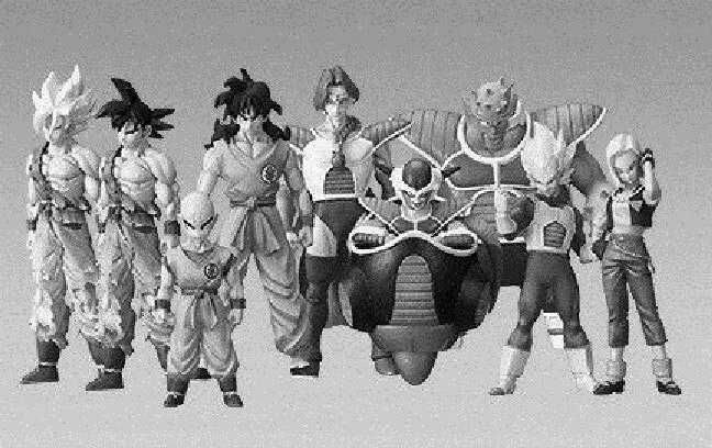 DBZ Super Modeling Soul Part 2 - Monochrome Version 9 Used Figures