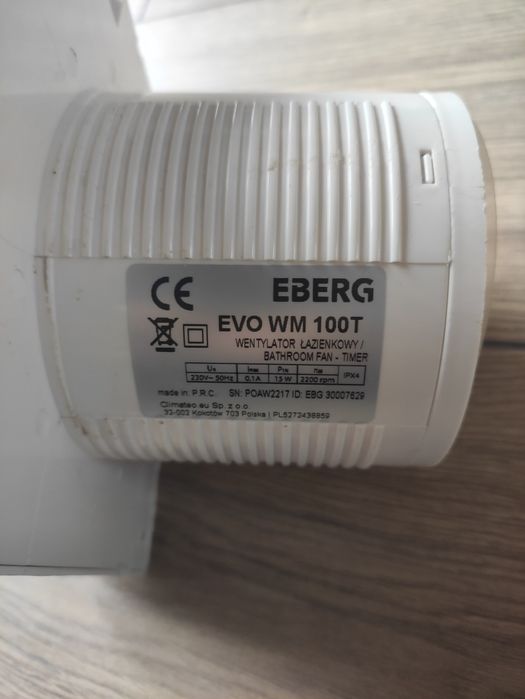 Wentylator Eberg evo wm 100t
