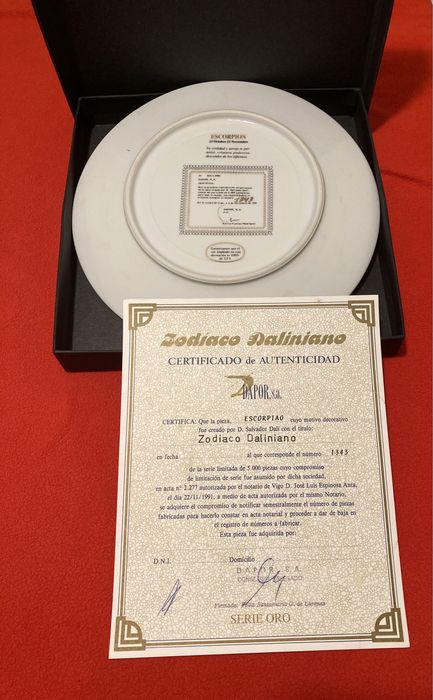 Prato porcelana Zodíaco Salvador Dali