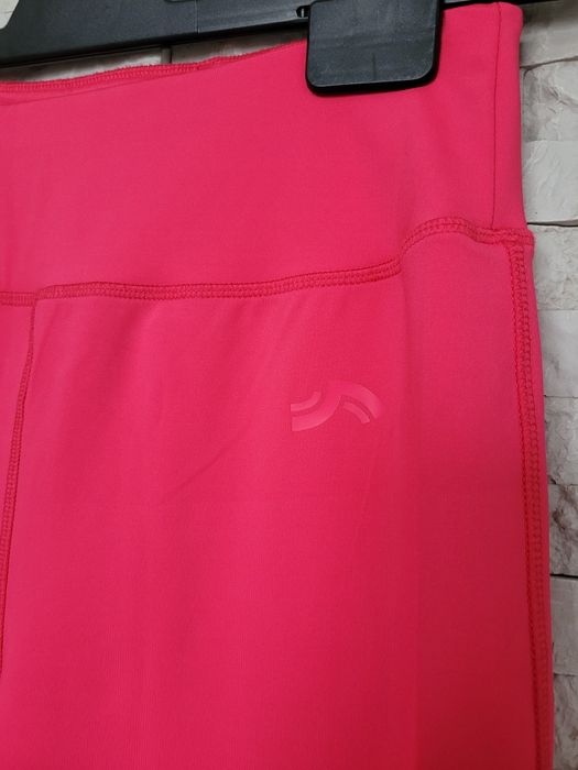 Nowe różowe sportowe legginsy wysoki stan na gumce Crivit M/L