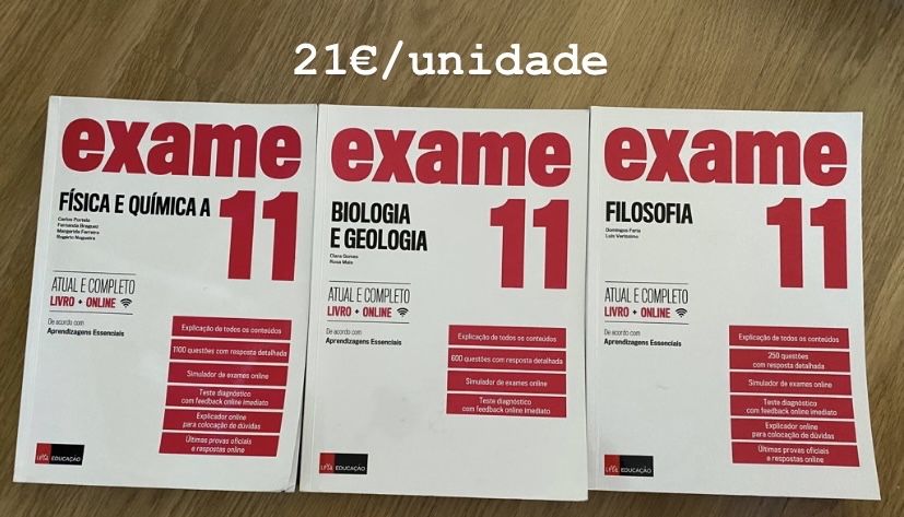 Livros Física e Química Matemática Biologia Geologia Filosofia