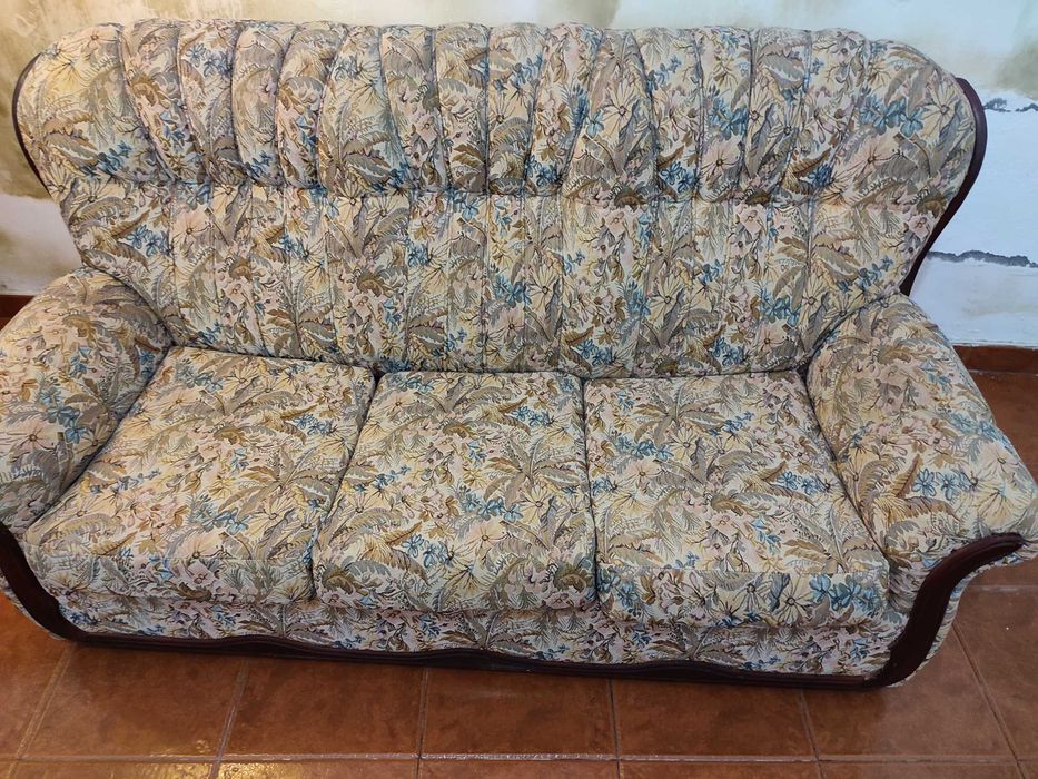 Sofás (3 peças) em tecido