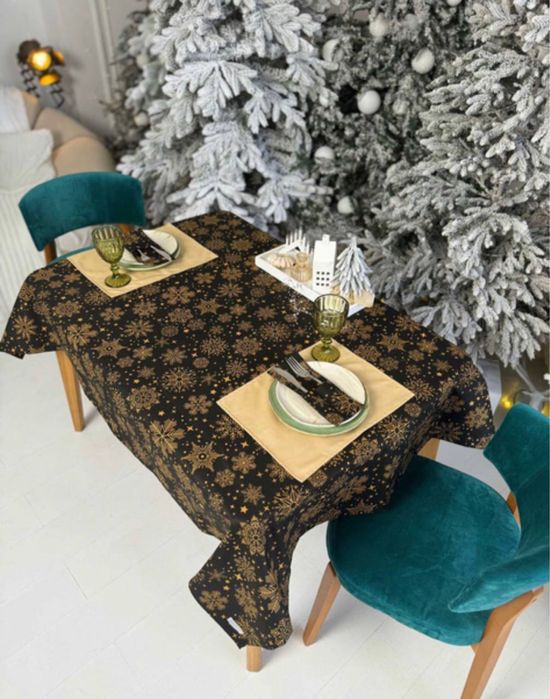 Розпродаж! Святкова тефлонова скатертина водонепроникна скатерть