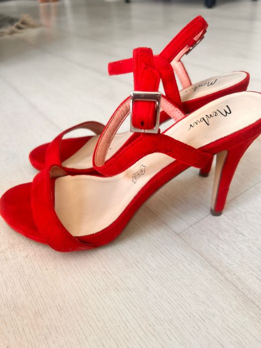 Szpilki skóra, zamszowe, roz. 40