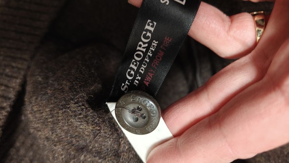 Sweter St. George r. L brąz Wełna golf kurtka