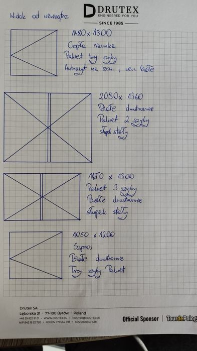 Okna marki Drutex różne wymiary