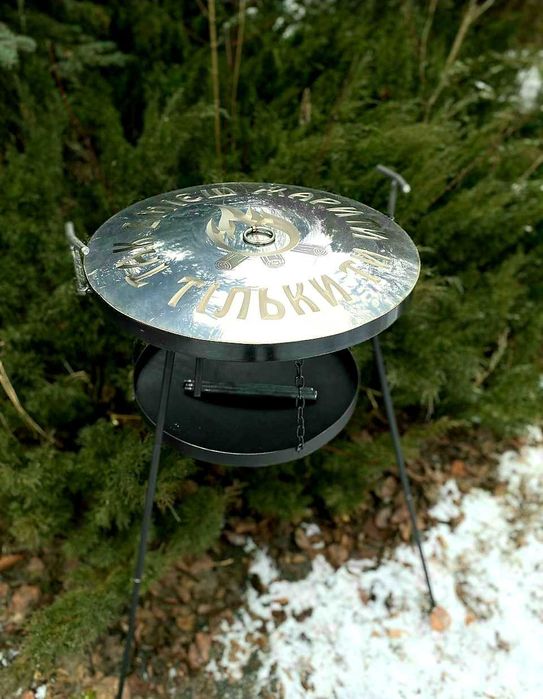 Сковорода з диска борони. Чохол,Кришка,Підставка. Лопатка у подарунок,