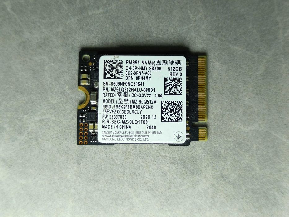【ブラケット付き】Samsung M.2 NVMe SSD 512GB 2230 samsung b2230 - купити комплектуючі для ПК - Ціна на OLX.ua