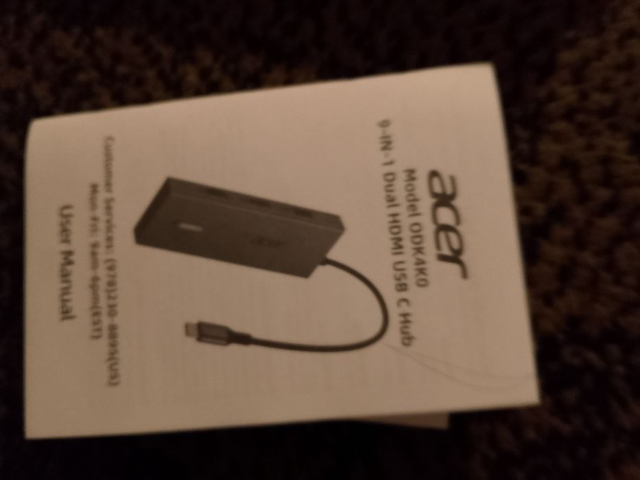 Stacja dokująca/hub Acer 9-in-1 Dual HDMI USB C.