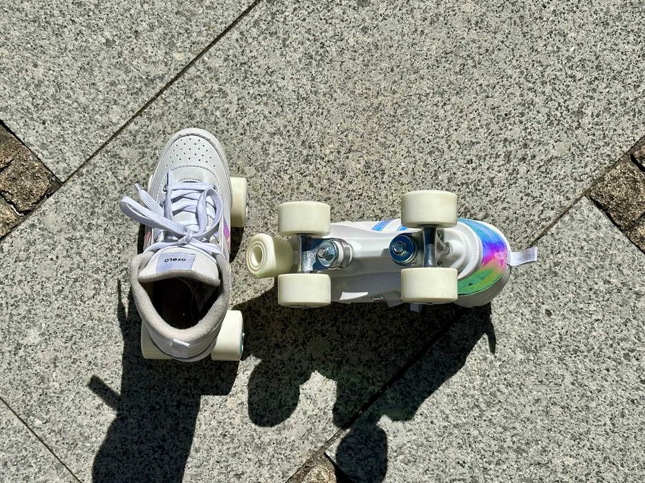 Patins Clássicos de 4 Rodas, Oxelo QUAD100 - TAM.36 (Muito Bom Estado)
