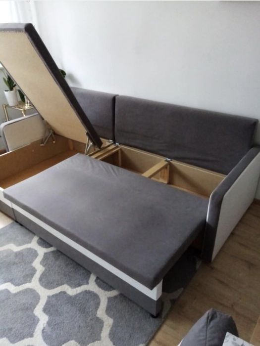 Narożnik szary welur