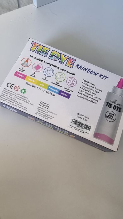 Winsons Farby tekstylne zestaw 5 kolorów barwienie metodą tie dye