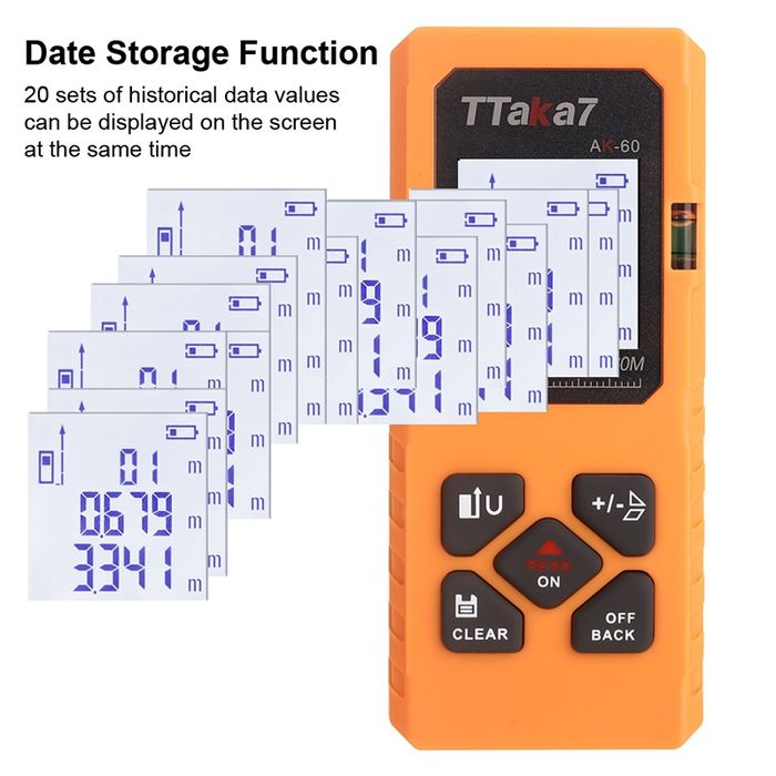 Dalmierz laserowy miernik odległościowy 60 m
