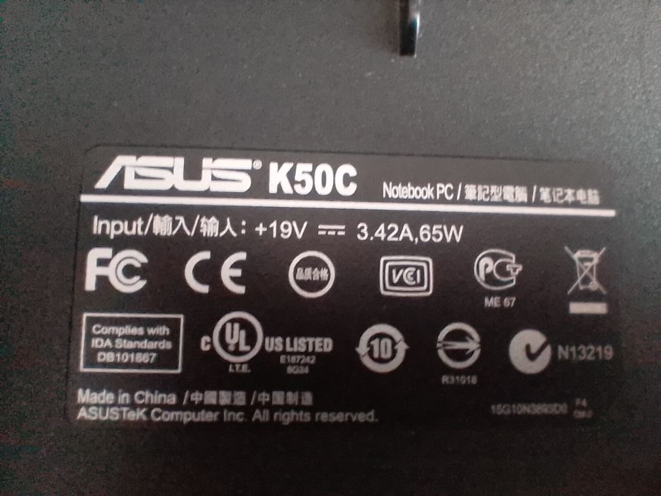 Ноутбук Asus k-50c