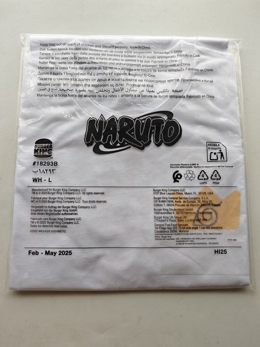 Vendo camisola Naruto Edição Limitada (Tamanho L)