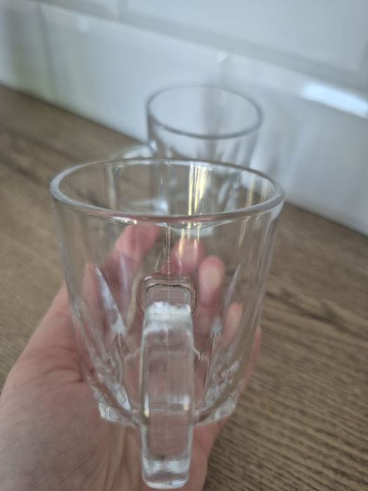 2 szklanki z uchem kawa herbata