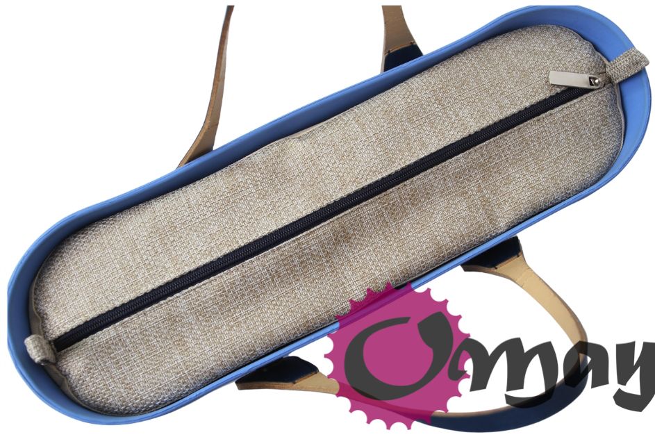 Naturalny organizer do OBAG STANDARD beż struktura granat wkład OMAY