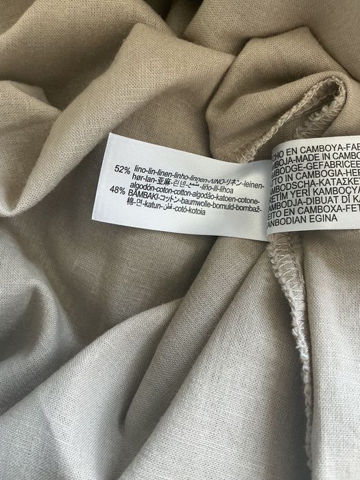 Sukienka Zara len beżowa S