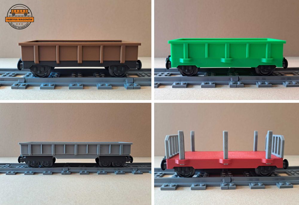 Wagon cysterna do pociągu z klocków