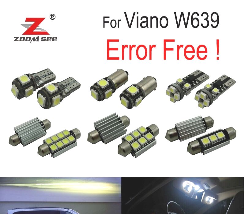 KIT COMPLETO DE 19 LÂMPADAS LED INTERIOR PARA MERCEDES CLASE ML W164 ML320 ML350 ML420 ML450 ML500 ML63 AMG 06-11