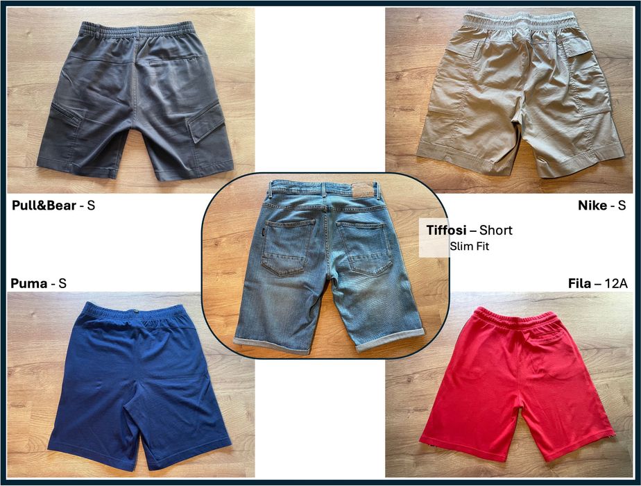(5) Calções 12/14 anos Tiffosi, Nike, Puma, Fila, Pull & Bear