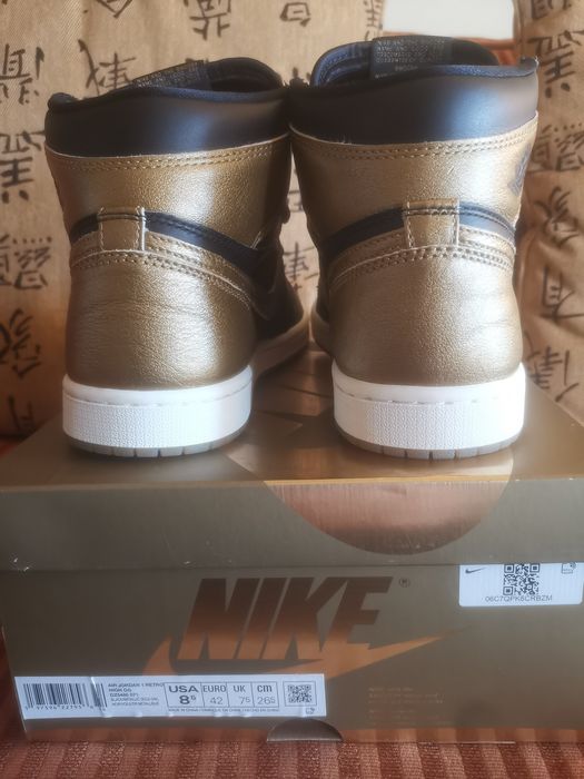 Nike Air Jordan 1 Retro High OG Black Metalic Gold original tam. 42 novas
