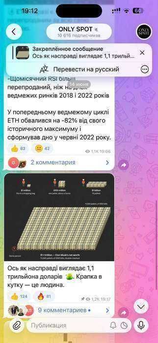 Продам Телеграм канал (Крипта). Оформлений майданчик, 10 000+ підписників