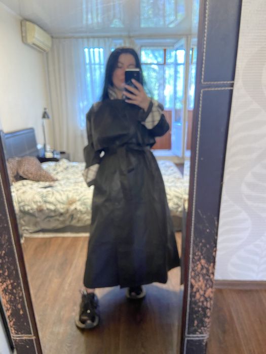 коричневый тренч плащ ZARA S/М