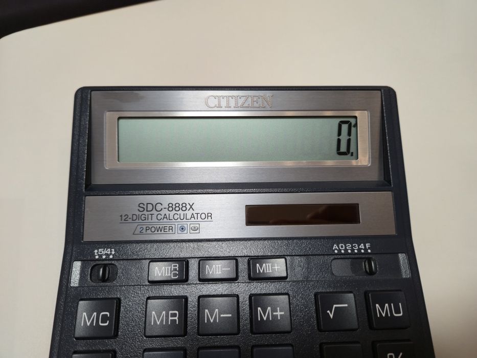 Калькулятор Citizen SDC-888X на солнечных батареях