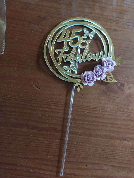 Topper para bolo 45 & Fabulous