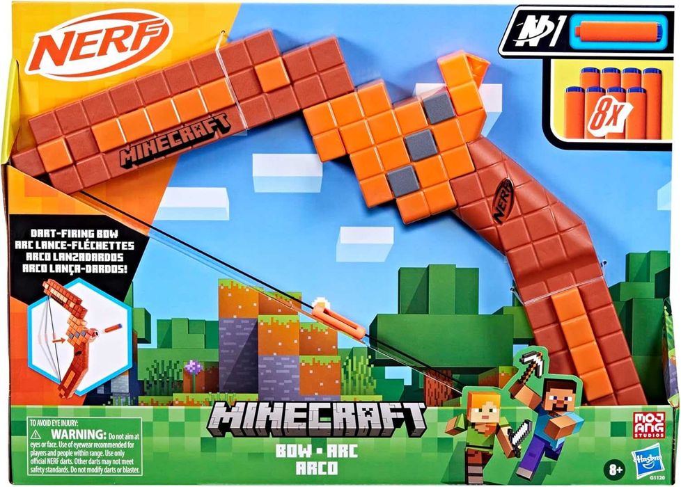 Лук Майнкрафт Hasbro Nerf Minecraft Bow Dart Blaster