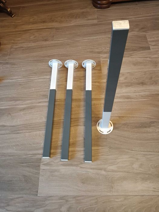 Nogi stalowe do stołu, biurka, blatu - 4 sztuki (komplet)