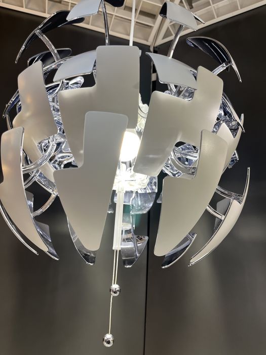 Lampa ikea PS 2014 srebrno-biała + żarówka