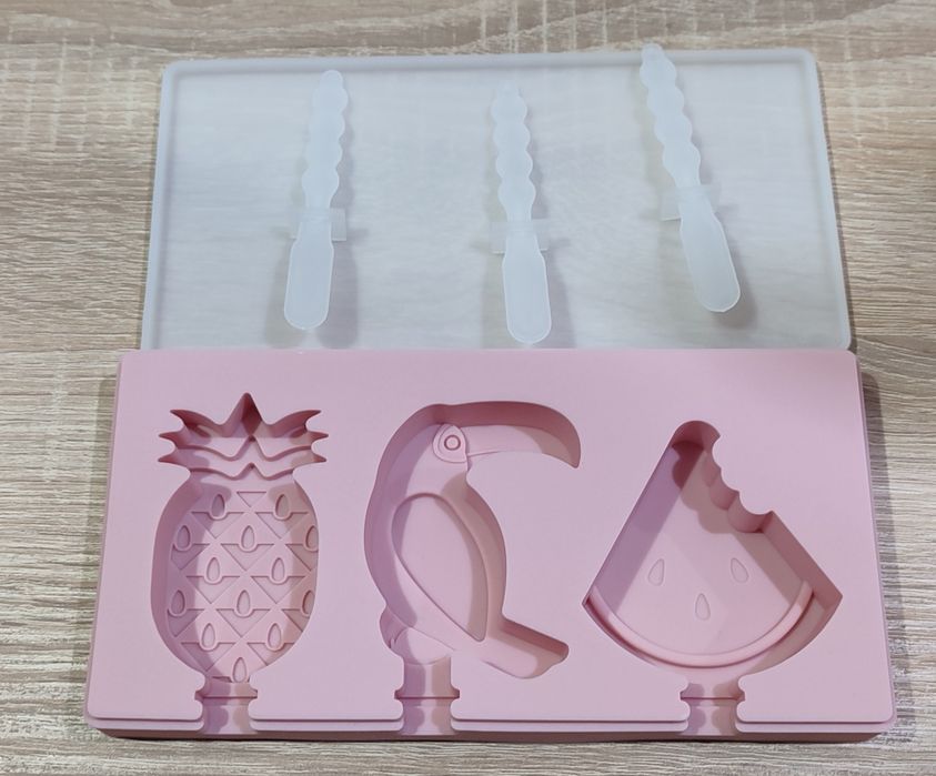 Silikonowe formy, foremki do lodów Peppa, owoce, miś, zajączek, arbuz