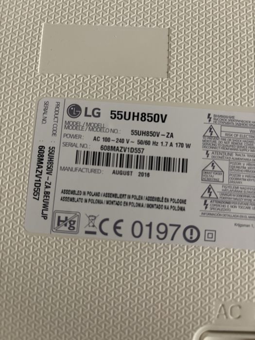 Телевізор LG 55UH850V
