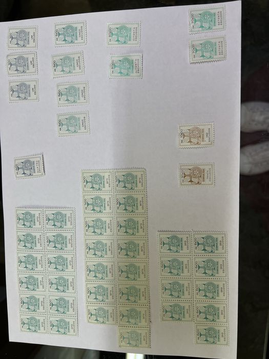 Selos fiscais antigos portugueses em escudos