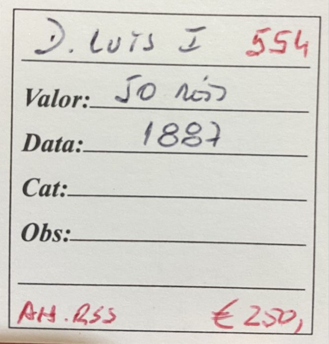 Moeda  554 - 50 Reis D. LUIS 1887