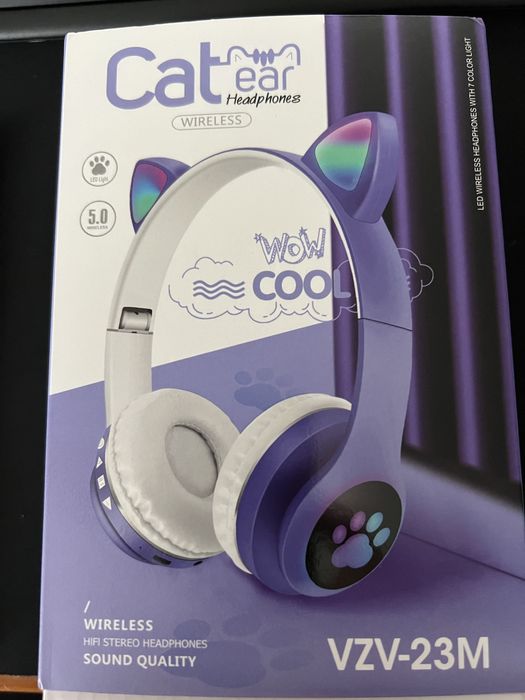 Auscultadores Wireless Catear - Orelhas de Gato - Novos